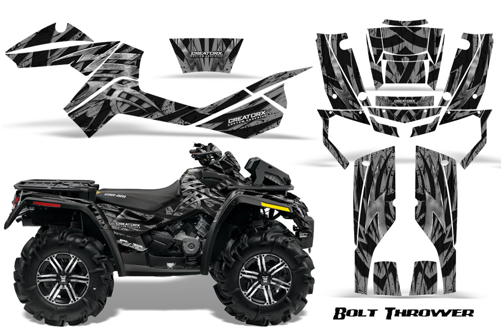 Can-Am Outlander XMR Graphics Kit Bolt Thrower Silver